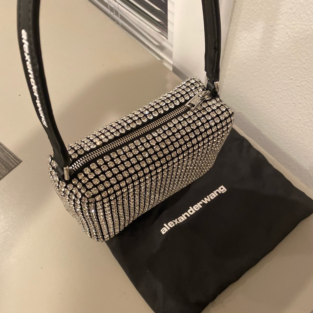 alexander wang wangloc rhinestone purse